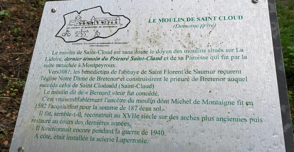 Montpeyroux panneau moulin St Cloud