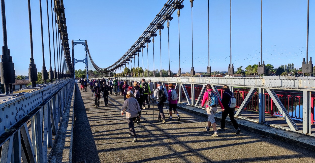 La réole départ sur le pont