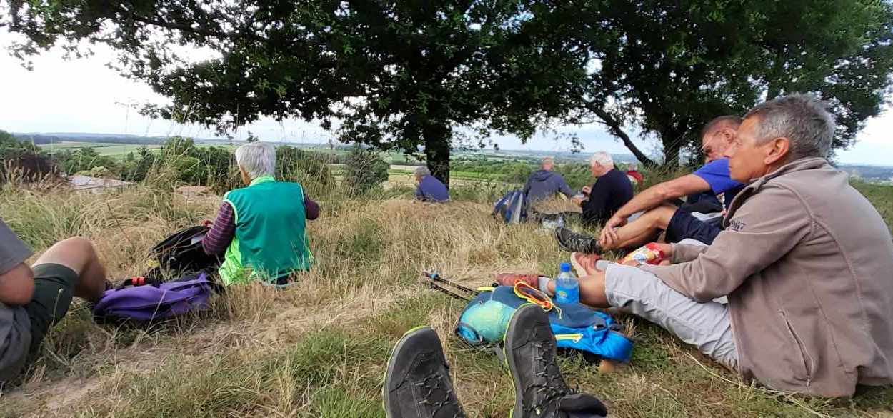 Morizès rando à la fraiche le moment du repas