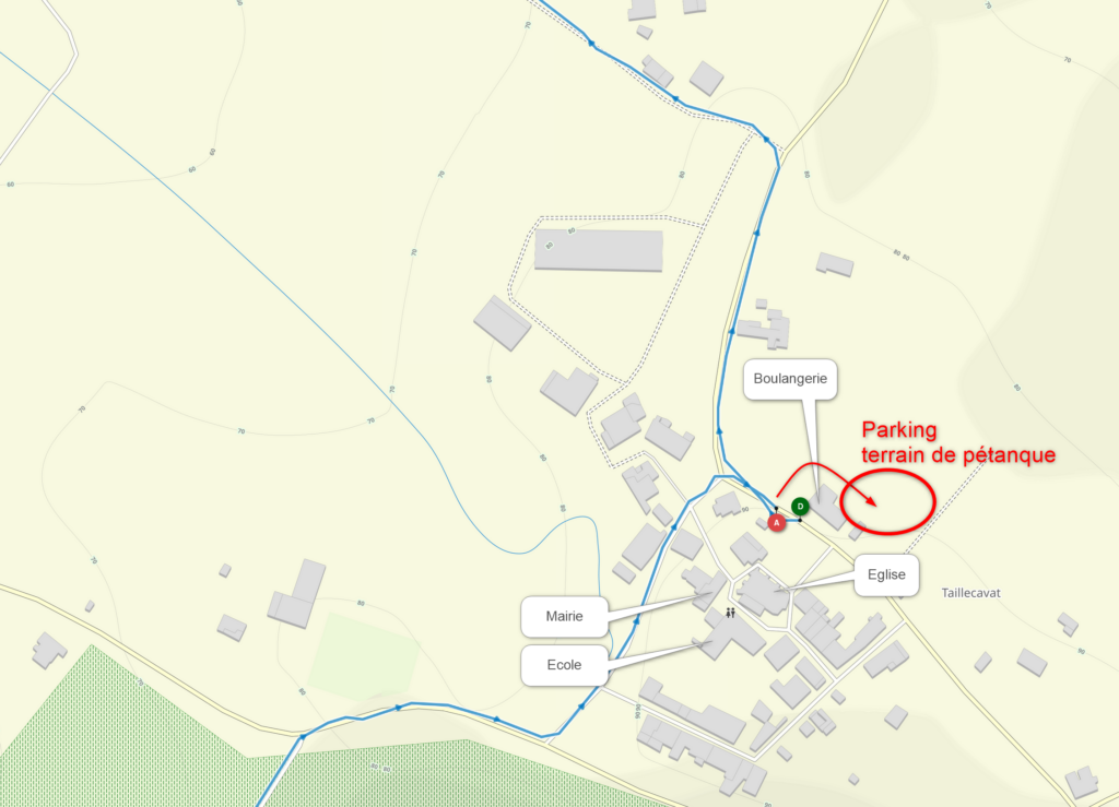 Accès parking Taillecavat