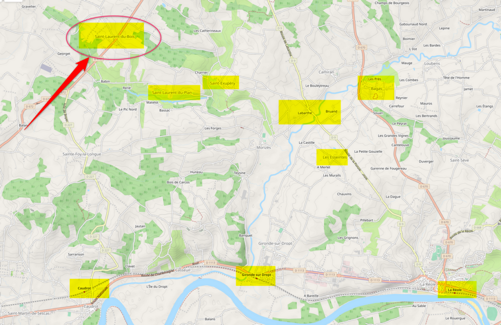 Accès St Laurent du Bois